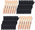30 Pack Alligator Hair Clips, Sectioning Clips for Salon Coloring, Cutting & Styling, Durable Plastic Barber Hairdressing Tools, Strong Grip Crocodile Clips for Women Men Kids (Black+Dusty Pink) by Unknown