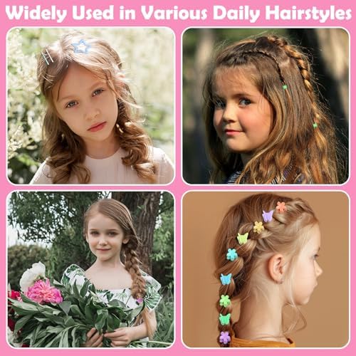 auroray Toddler Hair Accessories, Cotton Toddler Elastic Hair Ties Baby Hair Ties with Hair Clips Hair Tail Tools, Girls Hair Accessories for Girls Baby Toddlers Kids - Image 6