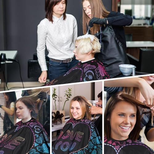 Professional Hair Cutting Cape(2 Pack), Salon Barber Cape with Adjustable Snap Closure - Image 6