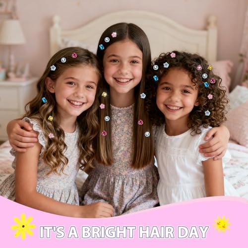 kidzkube Hair Gem Stamper Kit, Bling Hair Jewels for Girls Toys, Hair Styling Tool with Reusable Shining Diamonds, Birthday Gifts Toys for Girls Ages 3 4 5 6 8-12 (Purple) - Image 4