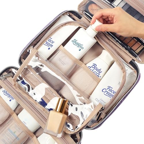 NISHEL Travel Toiletry Bag for women, Portable Hanging makeup Organizer - Image 5