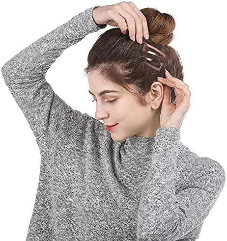 Hann 24 Pieces Double Grip Hair Clips + 2 Claw Hair Clips Metal Snap Hair Clips Hair Barrettes for Hair Making, Salon Supplies (Metal Gray) - Image 6