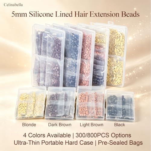 Celinabella 300PCS 5mm Micro Ring Beads, Light Brown - Image 2
