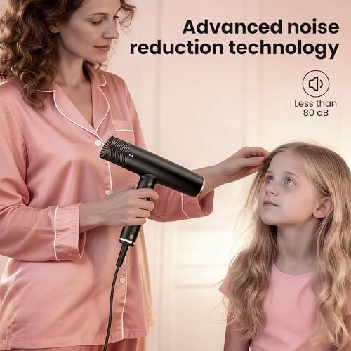 Hair Dryer with Diffuser, Surfit Blow Dryer, Foldable Travel Hairdryer, 110,000 RPM Professional Ionic Hair Dryer for All Hair Types, 1 Min Fast Drying, Precision Styling, No Heat Damage - Image 6