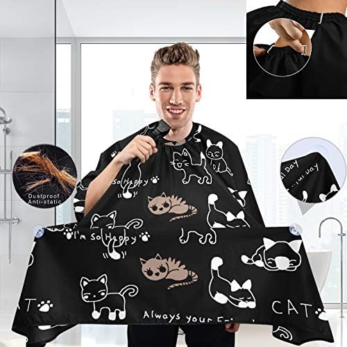 visesunny Professional Barber Cape Polyester Hair Cutting Salon Cape Apron Anti-Static Beard Bib - Image 3