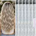 Hair Tinsel Clip in Pack of 18 Pcs Silver Hair Accessories by Uikreo-Designtoyourbeauty