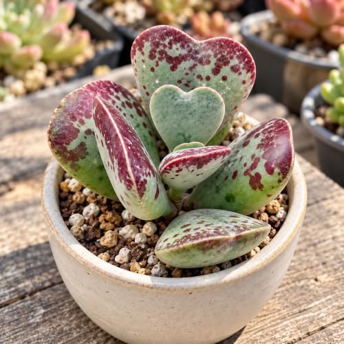 Adromischus triflorus 'Calico Hearts' Bare Root Succulent Live Plant 2 Inch - Image 4