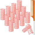 Syhood 12 Pcs 1.1 in Jumbo Plastic Hair Rollers Curlers for Women, Peach by Syhood