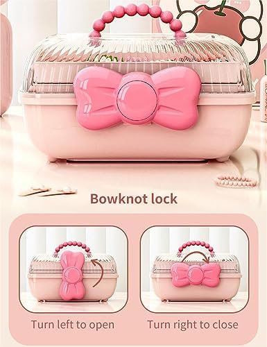 Cute Hair Accessories Organizer 3-Layers Kids Jewelry Storage Box Plastic Hair Accessories holder for Girls (Purple, 10.8 x 5.7 x 5.9 Inch) - Image 3