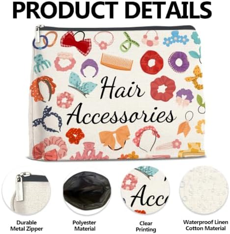 LyoGao Hair Accessory Makeup Bag, Hair Stuff Cosmetic Bag for Girls Women - Image 3