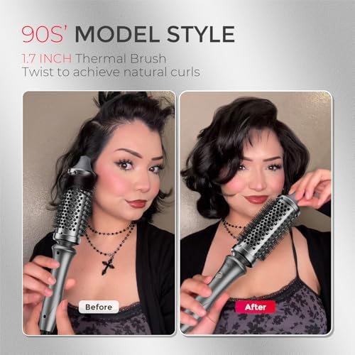 TYMO Thermal Brush Curling Brush, STYLUX 1.7" Heated Round for Blowout Look - Image 4