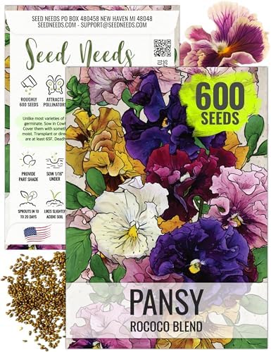 Seed Needs Rococo Pansy Seeds to Plant a Mixture of Frilly Flowers 1 Pack by SeedNeeds