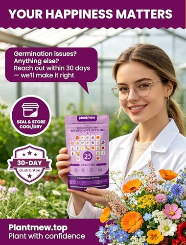 Bee & Butterfly BFF Wildflower Seed Mix – 25 Heirloom Varieties Annual + Perennial, 10,000+ Seeds (40g) Covers 100-120 sq.ft. – High Germination for Outdoor Pollinator Garden - Image 6