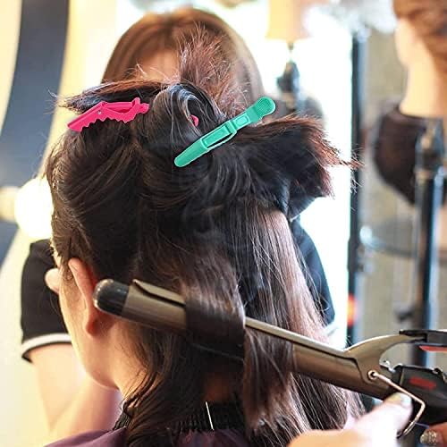 10pcs/set Multicolor Croc Clips Transparent Plastic Hairdresser Clip Hair Styling Sectioning Barrettes Professional Non Slip Alligator Clips Salon DIY Accessories Hairpins (10pcs-Light Pink) - Image 6