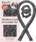 Kitsch Satin Heatless Curls Overnight Set - Charcoal by Kitsch