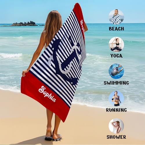 JML Personalized Beach Towel with Name, Microfiber, 30 x 60 in - Image 6