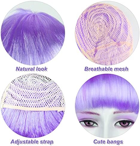 MIAHART Light Purple Short Bob Wig and Sunglass Set - Image 3
