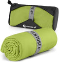 VENTURE 4TH Quick Dry Microfiber Towel for Camping & Gym - Lime XL by VENTURE4TH