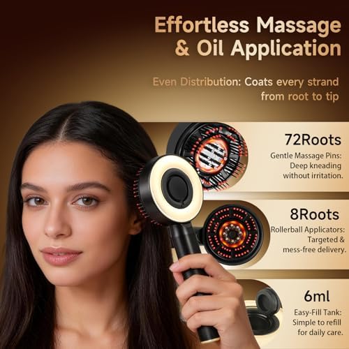 3 in 1 Scalp Massager Hair Growth Hair Oil Applicator,Electric Scalp Brush for Home Electric Head Massager (Standard - Scalp Massager) - Image 3
