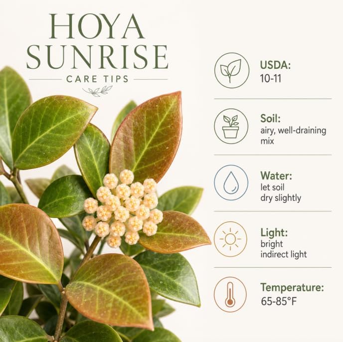 Hoya Sunrise Plant Live for Planting, Rare Succulents Plant, Climbing Hoya Vine for Indoor, Outdoor 4 to 6 Inch Tall, No Pot - Image 5