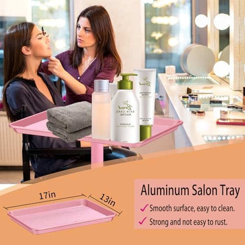 Salon Tray on Wheels,Salon Rolling Tray,Hairstylist Tray,Tattoo Tray-Pink - Image 4