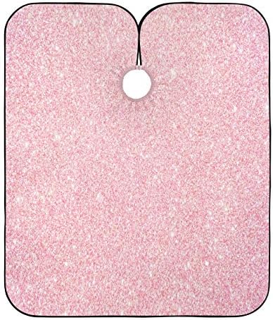 Blueangle Pink Glitter Texture Barber Cape Waterproof Salon Hairdresser Cape with Adjustable Snap Closure, Perfect for for Men Salon and Home Use by Blueangle