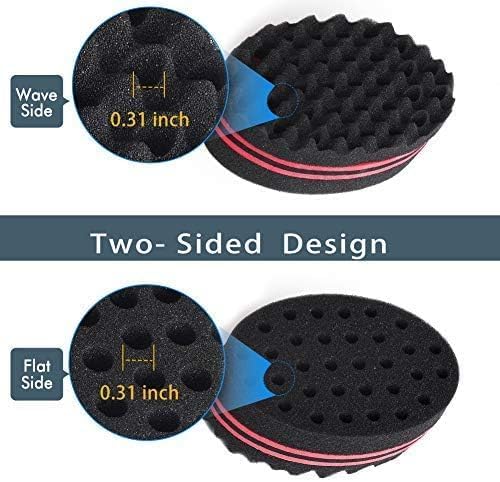 Magic Twist Hair Sponge, Barber Hair Brush Sponge, Styling Tool For Afro Curl, Coils, Dreadlocks (2 PACK) - Image 2