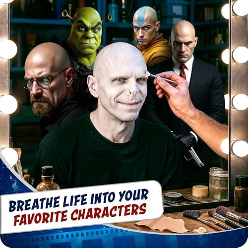 2PCS Bald Cap for Men Women Costume, Wig Head Cap Halloween Latex Bald Kit - Image 6
