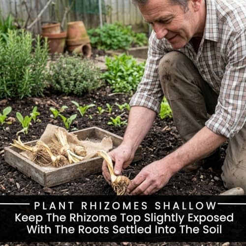 6 Bearded Iris Rhizomes | Mixed Color Perennial Flowers for Garden Borders - Image 4
