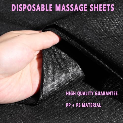 Disposable Bed Sheets 100 Pcs 31" x 71" Massage Table Sheets Non Woven Fabric SPA Bed Cover Breathable for Massage Beauty Tattoos（Black） - Image 4