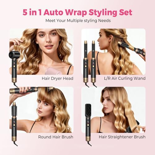 Atopskins 5-in-1 Blow Dryer Brush & Auto-Wrap Air Styler Set - Image 2