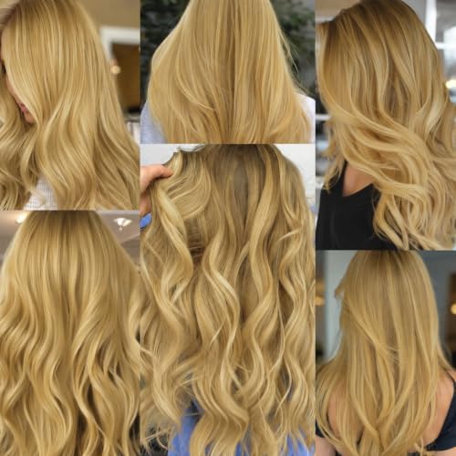 Blonde Hair Extensions Clip in Colored Hairpiece 14PCS Beige Blonde - Image 6
