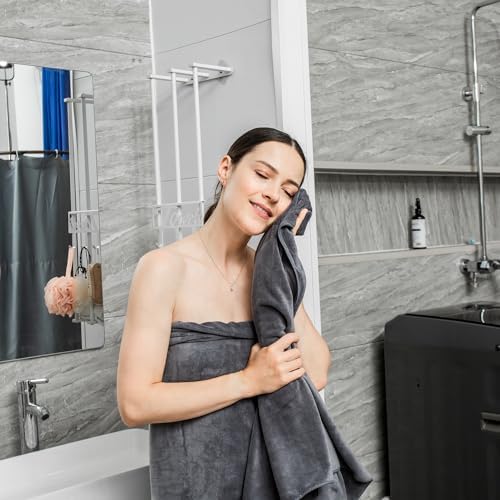 JML Bath Towels with Hanging Loop, White, 30" x 60", 6 Pack - Image 4