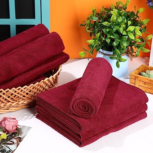 Newwiee 72 Pack Salon Towels Bleach Proof Hair Towel 18 x 30 Inch, Red - Image 5
