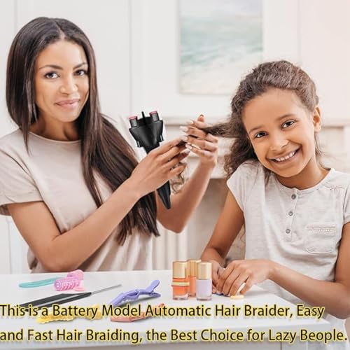Automatic Hair Braider DIY Electronic Hair Braiding Machine Automatic Quick Twist Twister Hair Braiding Tool for Women Girls Hairstyle(Red) - Image 7