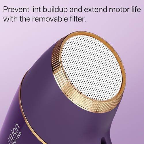 VAGARY Hair Dryer with Diffuser Concentrator, 2200W Professional Salon Ionic Blow Dryer for Frizz Free Smooth Hair, Featuring 2 Speeds and 2 Heat Settings, Cool Shot Button（Purple） - Image 6