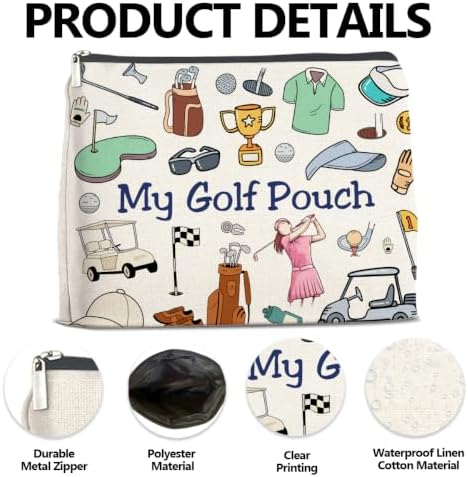 LyoGao Golf Gifts Makeup Bag, My Golf Pouch Cosmetic Bag for Women Girls - Image 3
