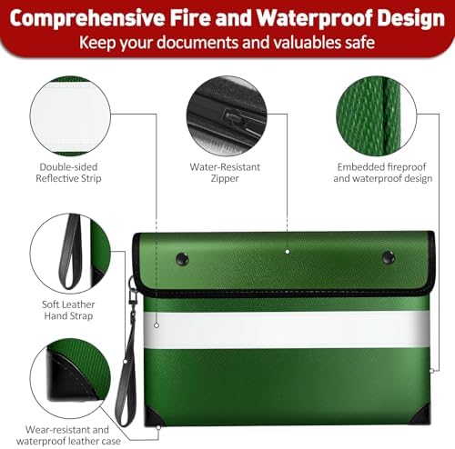 Vailoin 6200°F Fireproof Money Bag, 8 Layers of Heat Insulated Materials - Image 3