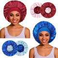 2pcs Satin Silk Hair Bonnet for Sleeping, Sleep Bonnets for Women by PHILIGHTS