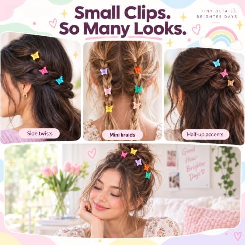 Mini Butterfly Hair Clips for Baby, 100 Pcs Toddler Hair Clips - Image 5