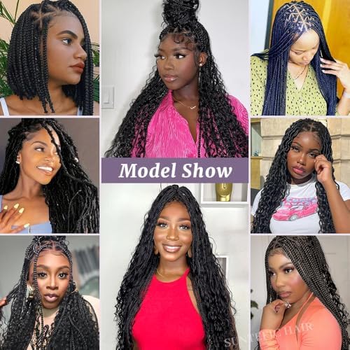 Braided Wig Cap With Human Baby Hair Crochet Wig Cap For Crochet Braids Hair Glueless Double Full Hd Lace Wig Caps For Black Women(#1B Black,79 Sections) - Image 6