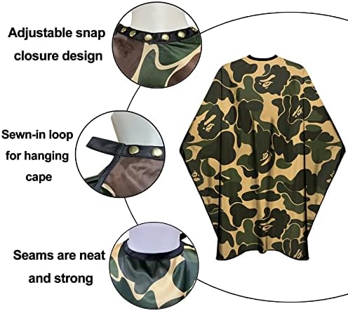 Barber Cape for Men Professional Hair Cutting Salon Cape with Snaps Waterproof Hairdressing Styling Cape- 63”× 56” - Image 3