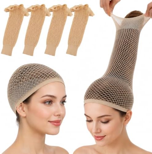 6PCS Wig Cap, 25cm Large Open-End Mesh Wig Caps for Long Hair by Unknown