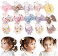 30pcs 1.2 Inches Baby Hair Ties with Bows Elastics Ponytail Holders Bows Tiny Rubber Ribbon Hair Bands For Girls Infants Hair Accessories by BIANHUAN