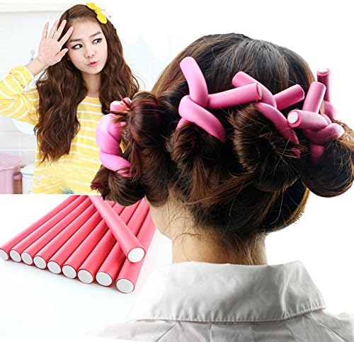 Pinkiou Hair Curlers Rollers Flexi Rods 42 Pack - Heatless Hair Curlers with Bag, 7 Sizes Flexible Curling Rods Set for Short Long Hair, No Heat Bendable Curling Rods - Image 5