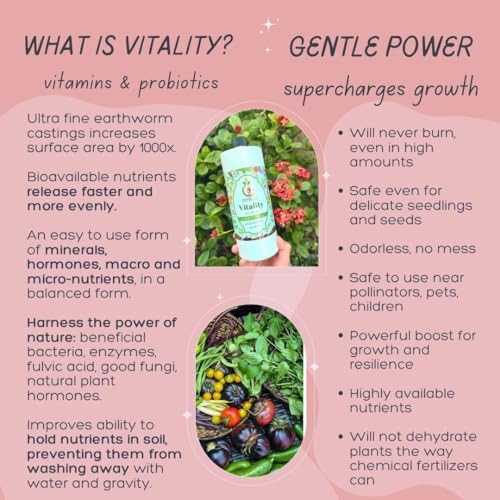 VermisTerra Vitality 16 oz - Growth Accelerator, Energy Booster, Seedling Fertilizer, Organic Plant Food, Promote Rapid Growth, All Plants, Root Cuttings, Will Not Burn, Reduces Transplant Shock - Image 2