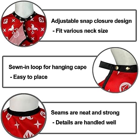 Barber Capes for Men Professional Haircut Capes with Snaps Salon Capes for Stylist -63"*56"(Red) - Image 3