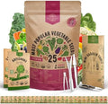 25 Vegetable Seeds Variety Pack - 16,850+ Non-GMO Heirloom Seeds for Planting Vegetables & Fruits in Individual Seed Packets, Home Garden Seed for Hydroponic, Indoor & Outdoor Garden by OrganoRepublic