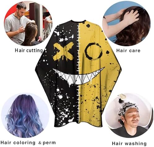 Barber Capes for Men Hair Cutting Capes with Snaps Salon Capes for Stylists Waterproof Hairdresser Gown Cape- 63”× 56”(Yellow) - Image 6