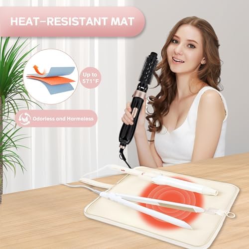 KarSyon Hair Tools Organizer Travel Case Hot Tool Heat Resistant Mat 2 in 1 - Image 2